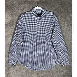 Ralph Lauren Long Sleeve Button Down Shirt Mens Size XL‎ Blue White Check Cotton